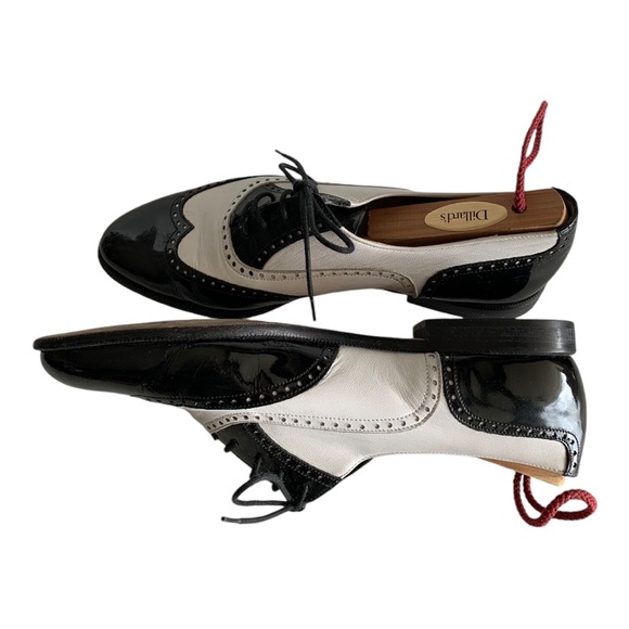Trendy Bally Black and White Wing Tips - Picture 10 of 12